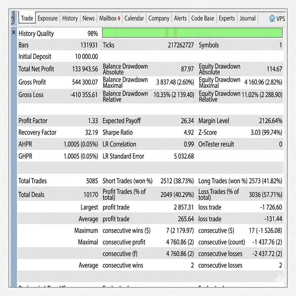 AI based Machine Learning Expert Advisor EA Trained over 10 years of market data available for MT4 MT5 TradingView Tradestation Tradelocker cTrader - Image 5